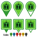 Lift  flat navigation pins
