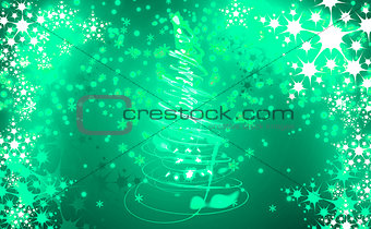 christmas background with snow flakes 