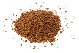 Heap of instant coffee granules