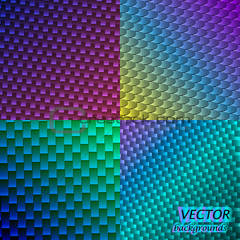 Vector neon backgrounds