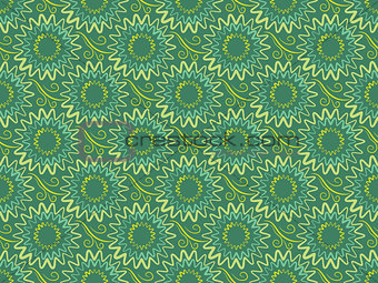 seamless green vertical floral background in retro style