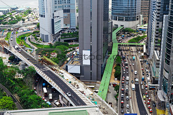 Traffic in hong kong city
