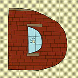 Letter D with Window