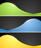 Abstract wavy vector banners