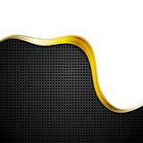 Golden perforated tech background
