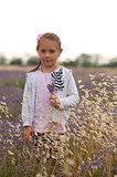 Girl and lavender 