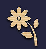 Carton paper flower, handmade background 
