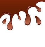 Splashing chocolate background isolated on white background