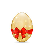 Easter paschal shine egg with red bow