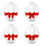  Easter set celebration egg wrapping red bow for your decoration