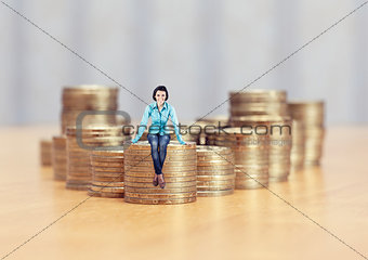 Girl on coins