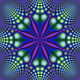 Yellow and Green Spots on Blue and Purple