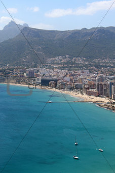 Panoramic view over Calp (Spain)