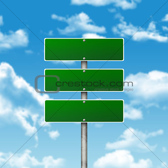 Crossroads road sign