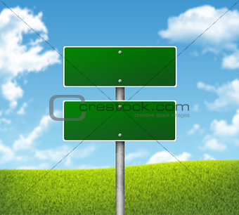 Crossroads road sign