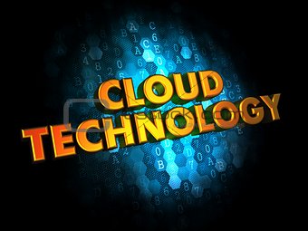 Cloud Technology on Digital Background.