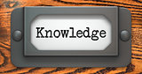 Knowledge Concept on Label Holder.