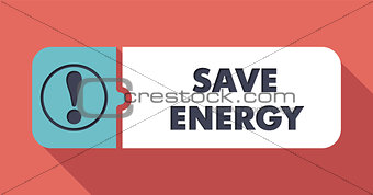 Save Energy Concept in Flat Design.