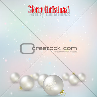 Abstract celebration background with White Christmas decorations
