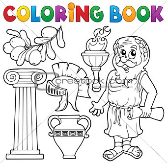 Coloring book Greek theme 1