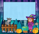 Mysterious forest Halloween frame 6