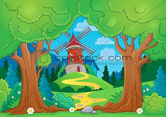 Tree theme with windmill 1
