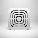 White Abstract App Icon Button Template