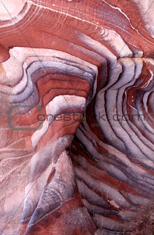 Sandstone gorge abstract pattern formation, Rose City cave, Siq,
