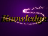 Knowledge - 3d inscription with luminous line with spark