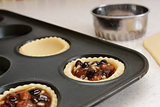 Closeup of pastry case filled with traditional mincemeat