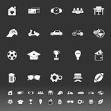 Normal gentleman icons on gray background