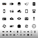 Passenger security icons on white background