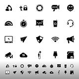 Smart phone screen icons on white background