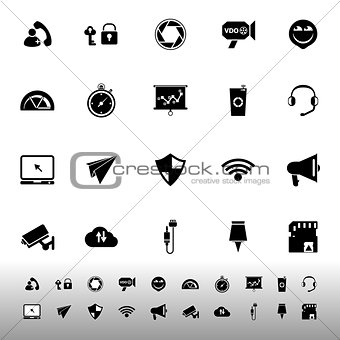 Smart phone screen icons on white background