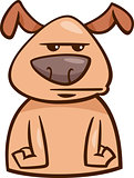 mood bored dog cartoon illustration