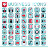 Set of web icons for business finance office communication human resources