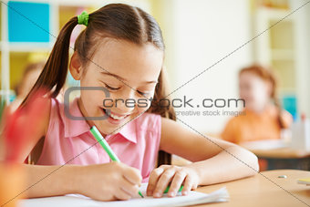 Girl at lesson