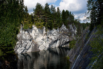 Marble quarry in Karelia, Russia