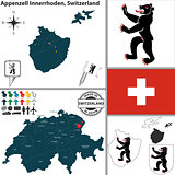 Map of Appenzell Innerrhoden, Switzerland