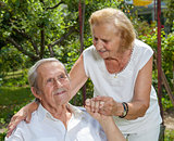 Elderly couple enjoying life together 
