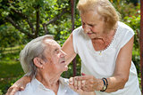 Elderly couple enjoying life together 