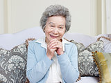 happy senior asian woman