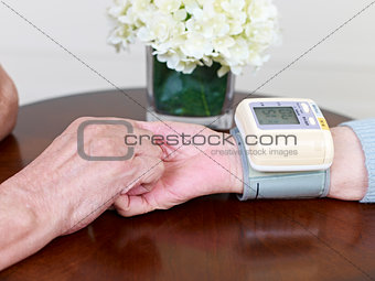 measuring blood pressure