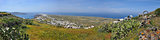 panoramic landscape on santorini island, greece