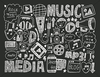 doodle media background