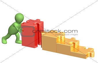 3d puppet with puzzles