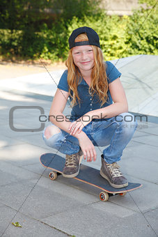 Skateboard girl