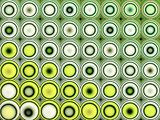 3d abstract tiled mosaic background in green yellow