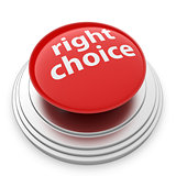 Right choice button isolated
