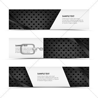 Abstract metal dynamic horizontal banners